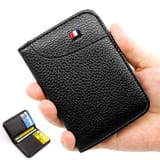 Cartera para hombre delgada y plegable para tarjetas