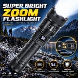 Linterna led con zoom ajustable y carga rápida USB