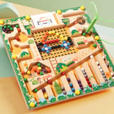 Tablero montessori magnético de laberinto y colores