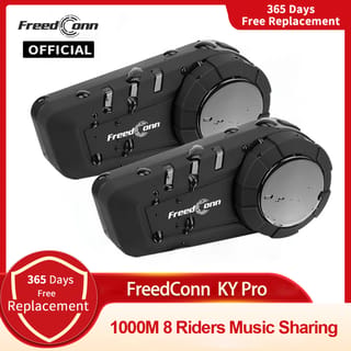 Intercomunicador para casco de moto, Bluetooth, grupo de 6, impermeable