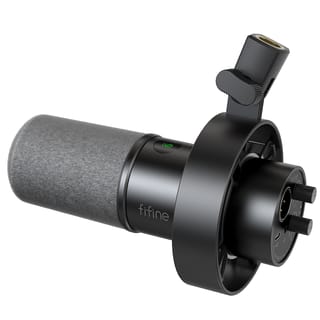 Micrófono dinámico FIFINE K688 USB/XLR cardioide con silencio táctil y control de ganancia
