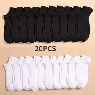 10 pares de calcetines tobilleros finos unisex antiolor para zapatos bajos