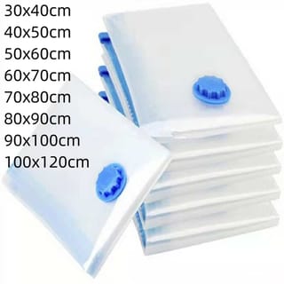 Bolsas al vacío para ropa LEENKEA con válvula, pack de 4