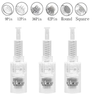 Cartuchos de microagujas para Dermapen dr.tattoo, 10 cabezales de repuesto 12/36 pines