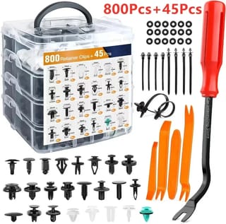 Kit de grapas y clips automotrices de plástico