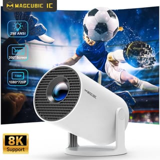 Mini proyector inteligente portátil con Android y WiFi 6 para cine en casa