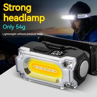 Linterna frontal ESMARTER con clip para gorra y base magnética