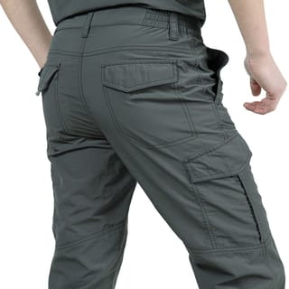 Pantalón hombre cargo táctico liviano con elástico