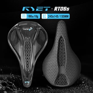 Sillín RYET RT06 de carbono impreso en 3D antiprostático 145/155mm
