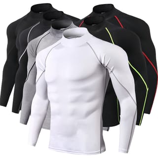 Polo deportivo de compresión manga larga WYHYAYE