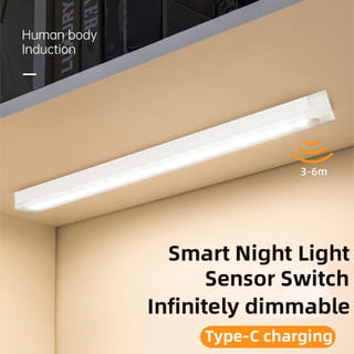 Barra LED con sensor de movimiento 50 cm y 3 tonos, recargable USB-C