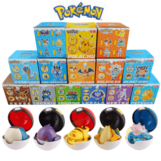 Figura de acción de Pokémon en Poké Ball, Pikachu y más, para armar y coleccionar