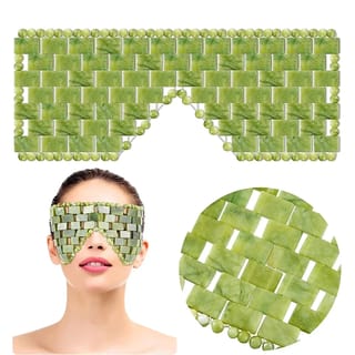 Antifaz de Jade Natural para Ojos, Frío Refrescante contra Ojeras y Hinchazón