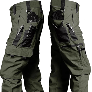 Pantalones cargo tácticos de hombre impermeables con bolsillos para herramientas