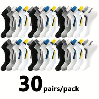 30 pares de calcetines tobilleros de malla para hombre