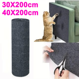 Estera rascadora autoadhesiva de sisal para gatos, protector recortable para muebles