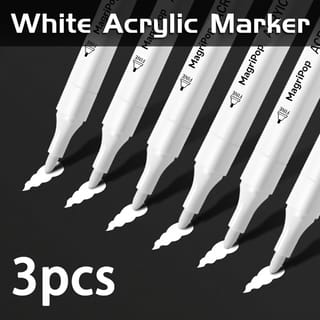 Set de 5 marcadores de pintura acrílica blanca para superficies oscuras