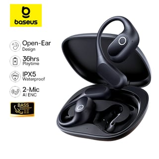 Baseus Eli 2i Fit audífonos abiertos Bluetooth deportivos IPX5 con gancho para la oreja