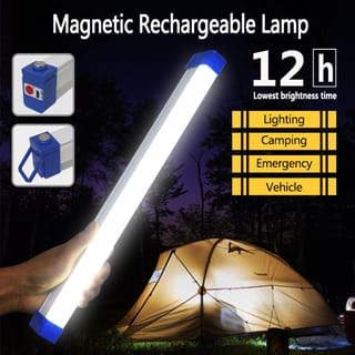 Tubo LED recargable de emergencia con imán y gancho