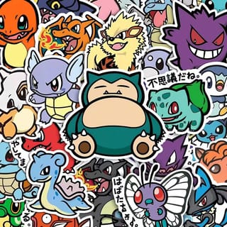 Paquete de 56 stickers de Pokémon TAKARA TOMY