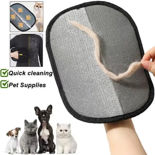 Guante removedor de pelo de gatos para sofá, ropa y alfombra