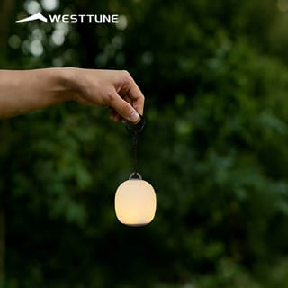 WESTTUNE mini lámpara de camping de silicona recargable con luz cálida y roja