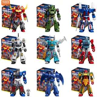 Set de 9 figuras armables de Transformers para armar y coleccionar