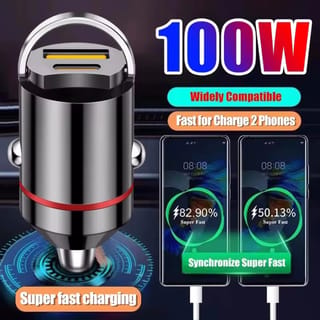 Mini cargador para carro con carga rápida USB y Tipo C