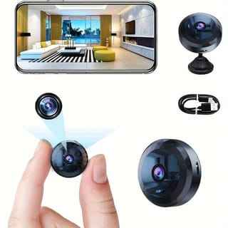 Mini cámara de seguridad wifi recargable con visión nocturna y sensor de movimiento