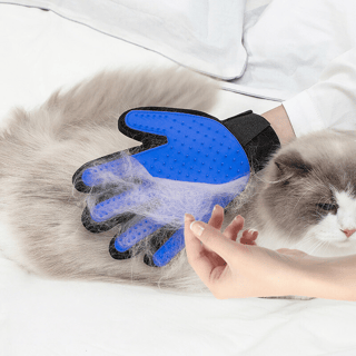 Guante cepillo para gatos y perros, cinco dedos con velcro ajustable