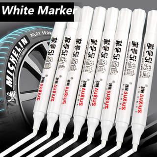 Marcador de tinta blanca Dot Ding punta 2 mm, resistente al agua