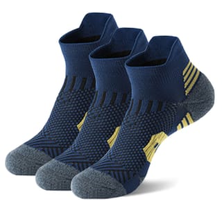Calcetines deportivos antideslizantes de toalla para correr y gym, pack 3 pares unisex