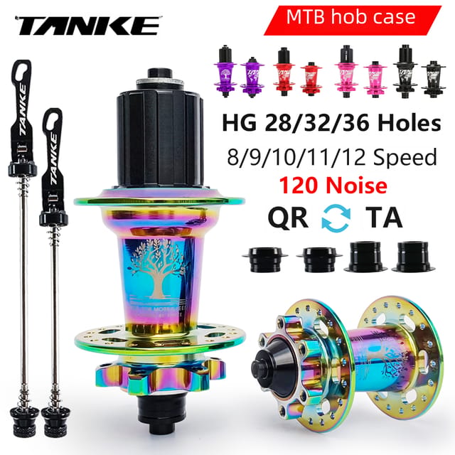 Buje TANKE de bicicleta MTB trasero 36 agujeros 135mm QR HG freno de disco