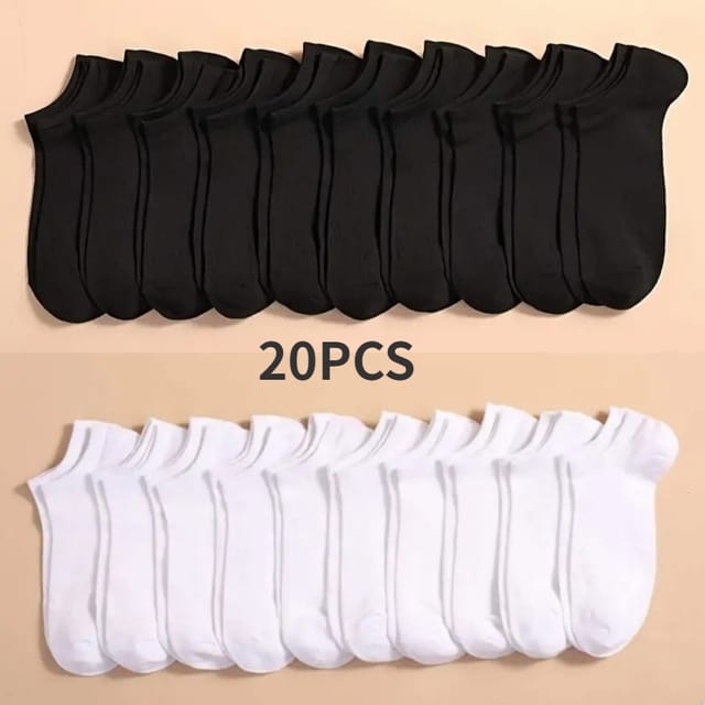 10 pares de calcetines tobilleros finos unisex antiolor para zapatos bajos