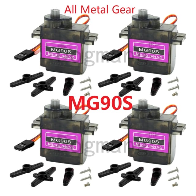 Servomotor MG90S 9g con engranajes metálicos para RC, Arduino y robótica