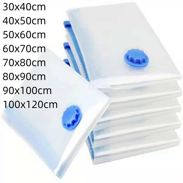 Bolsas al vacío para ropa LEENKEA con válvula, pack de 4