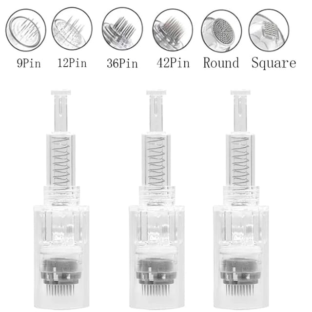 Cartuchos de microagujas para Dermapen dr.tattoo, 10 cabezales de repuesto 12/36 pines