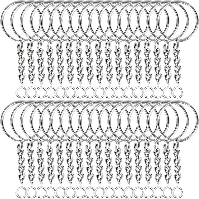 Accesorios para llaveros: pack de 30 argollas con cadena