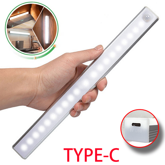 Luz nocturna con sensor de movimiento magnética y recargable