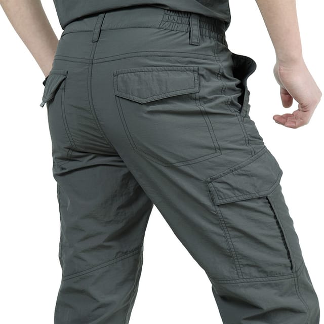 Pantalón hombre cargo táctico liviano con elástico