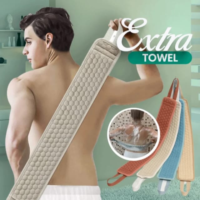 Toalla Exfoliante de Espalda para la Ducha, Tira Doble Uso