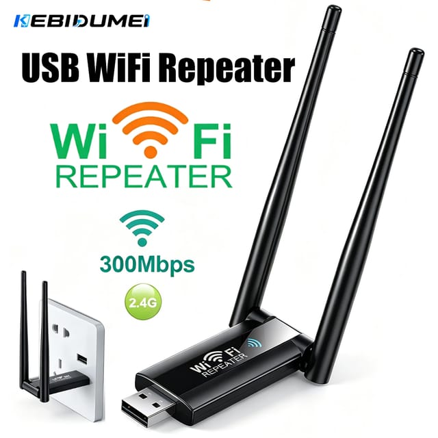 Repetidor Wi-Fi USB kebidumei de 300 Mbps