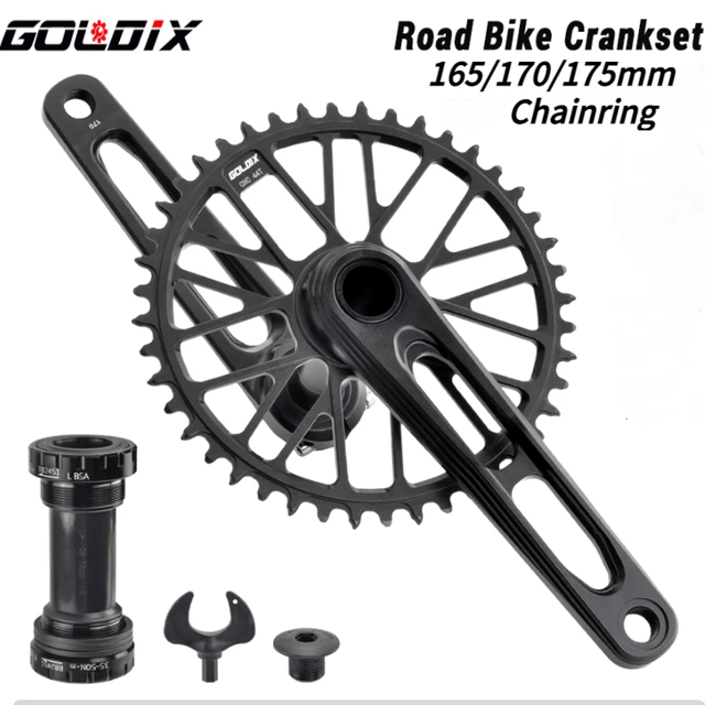 GOLDIX Juego de bielas de carretera ultraligero de aluminio 7075 CNC