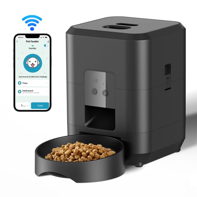 Comedero automático para servir croquetas a diario