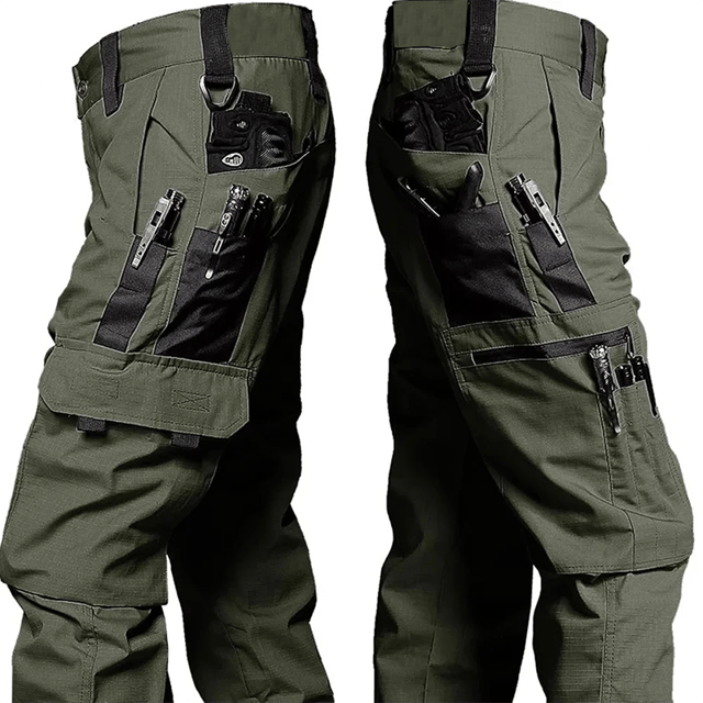 Pantalones cargo tácticos de hombre impermeables con bolsillos para herramientas