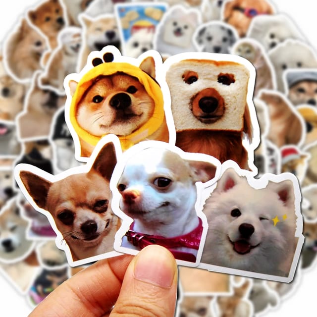 Stickers de perros graciosos para termos y laptop
