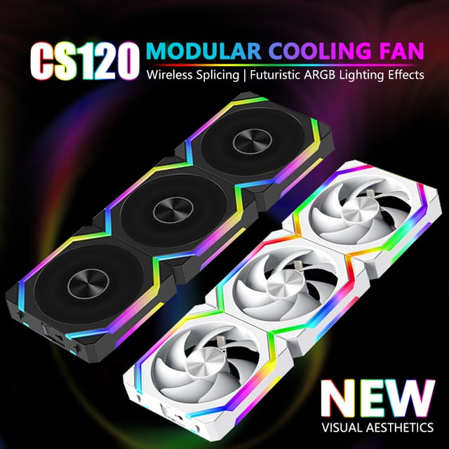 Ventilador modular Jumpeak de 120 mm ARGB y PWM