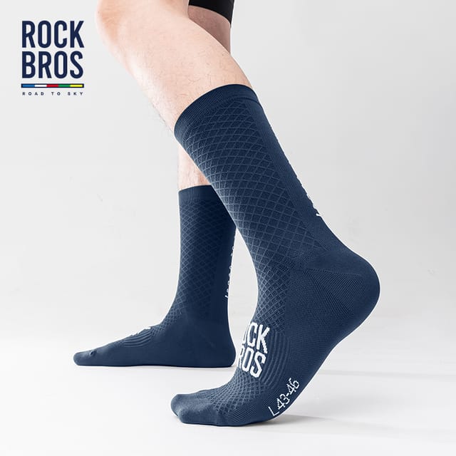ROCKBROS Calcetines de ciclismo altos transpirables de compresión