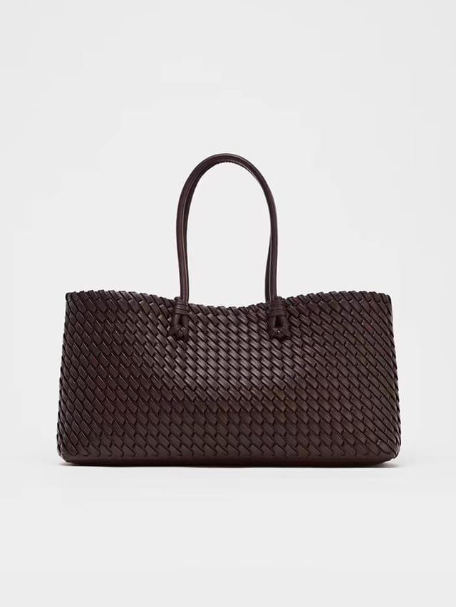 Bolso de hombro tejido SHI WEI YA de gran capacidad con bolsillo interior