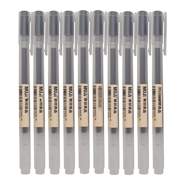Set de bolígrafos de gel punta fina 0.38/0.5 mm en negro, azul y rojo